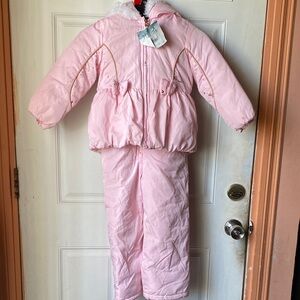 London Fog Light Pink Kids Skii Suit